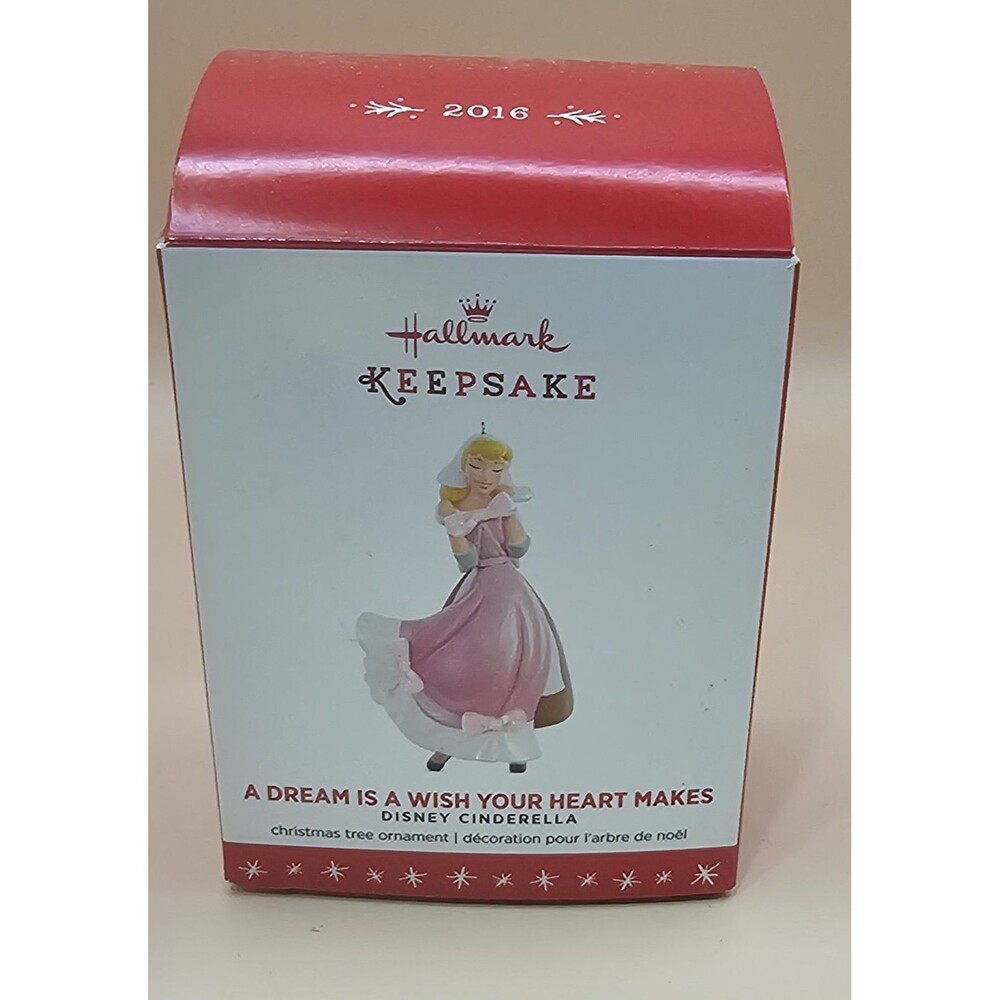 Hallmark 2016 Disney Cinderella Ornament ~ A Dream Is A Wish Your Heart Makes- N